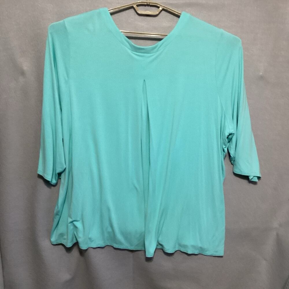 J. Jill Women’s Soft Green Tunic V-neck Size 4X 3/4 Sleeves